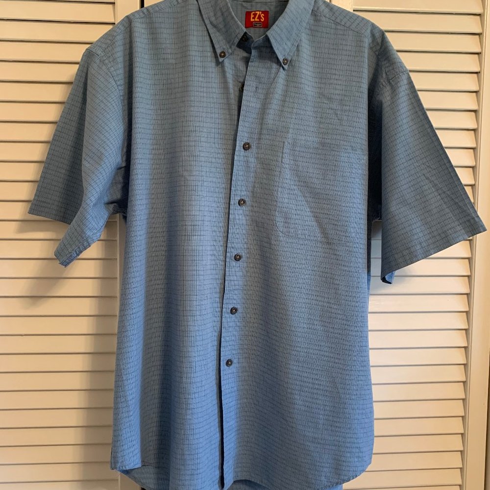 EZ's By Haggar Shirt, Short Sleeve, Mens M